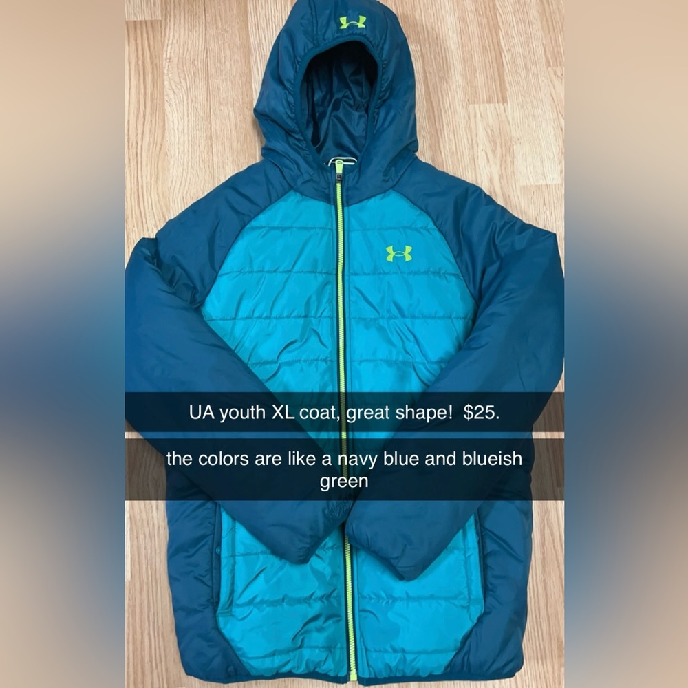 UA youth winter coat, great shape!  XL